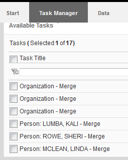 A screenshot showing generic and descriptive task titles in the Task Manager. 
		  